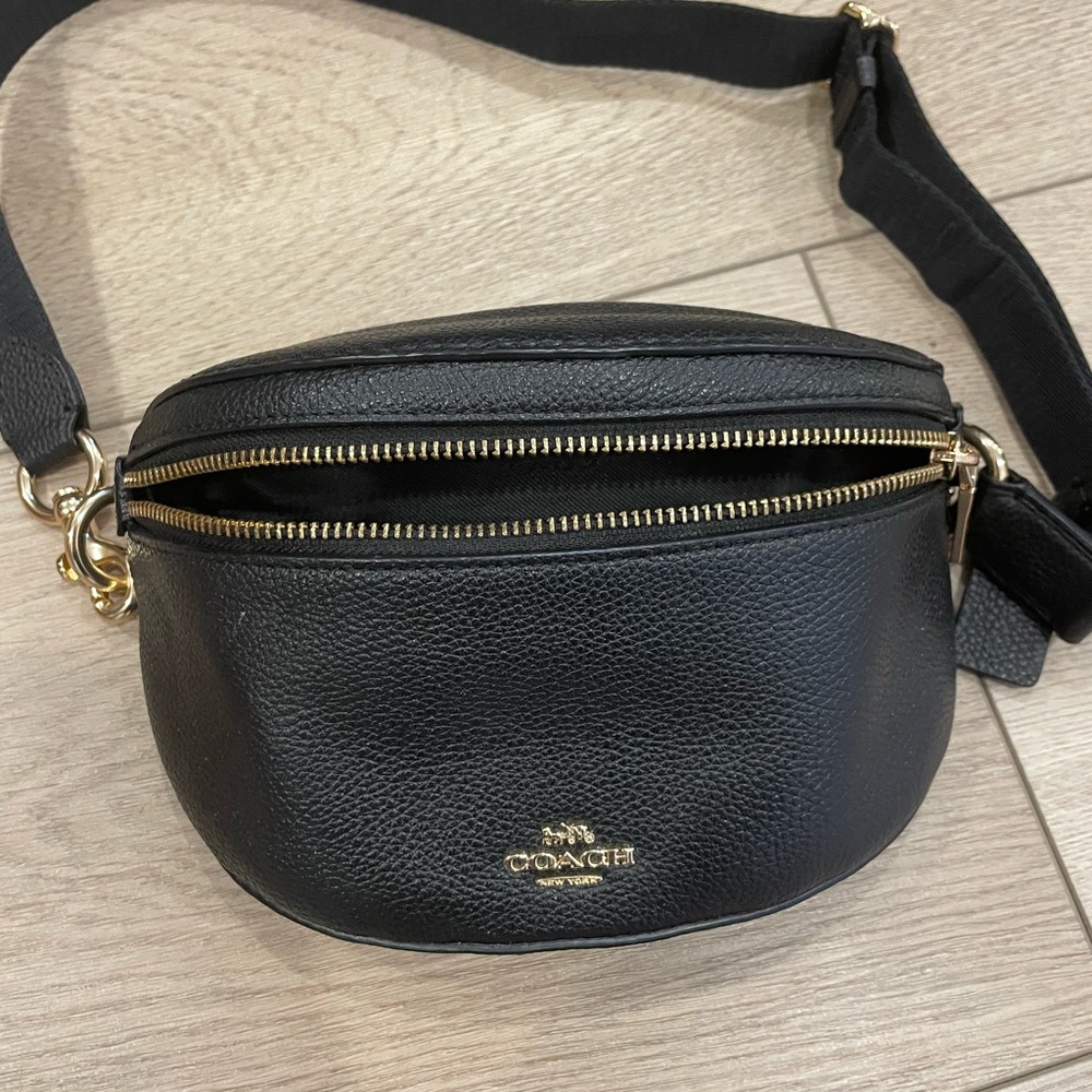 Coach Black Pebbled Leather Crossbody Bag
